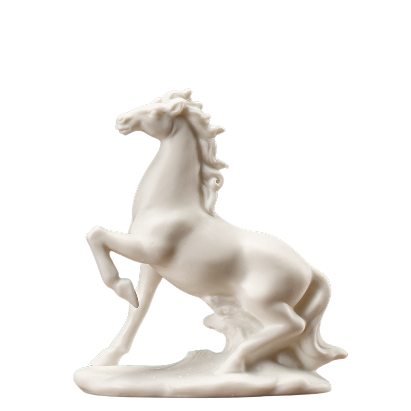 Minimalist White Horse Figurines - 8 Elegant Poses