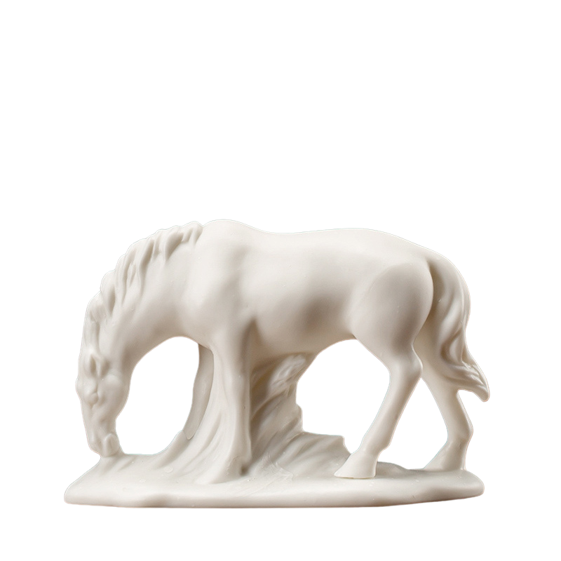 Minimalist White Horse Figurines - 8 Elegant Poses