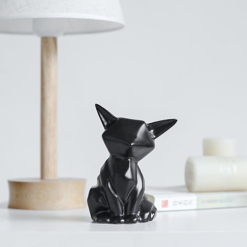 Minimalist White Fox Figurines