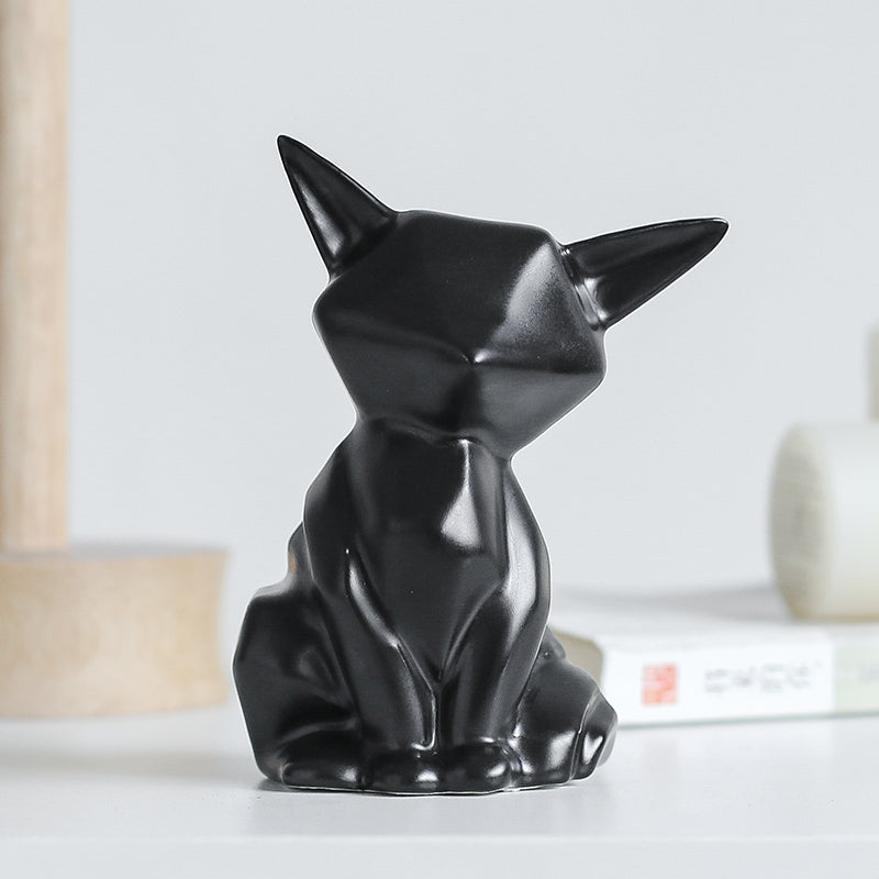 Minimalist White Fox Figurines