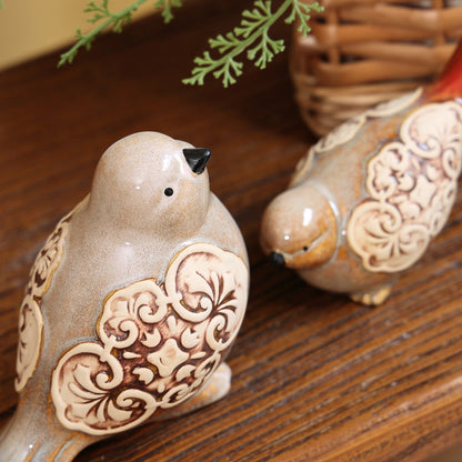 Vintage Farmhouse Ceramic Bird Figurines(Set of 2)