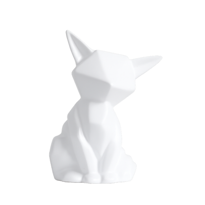 Minimalistische weiße Fuchsfiguren