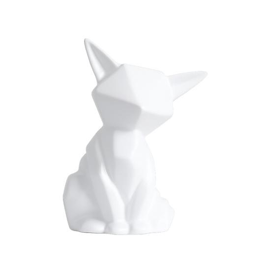 Minimalist White Fox Figurines