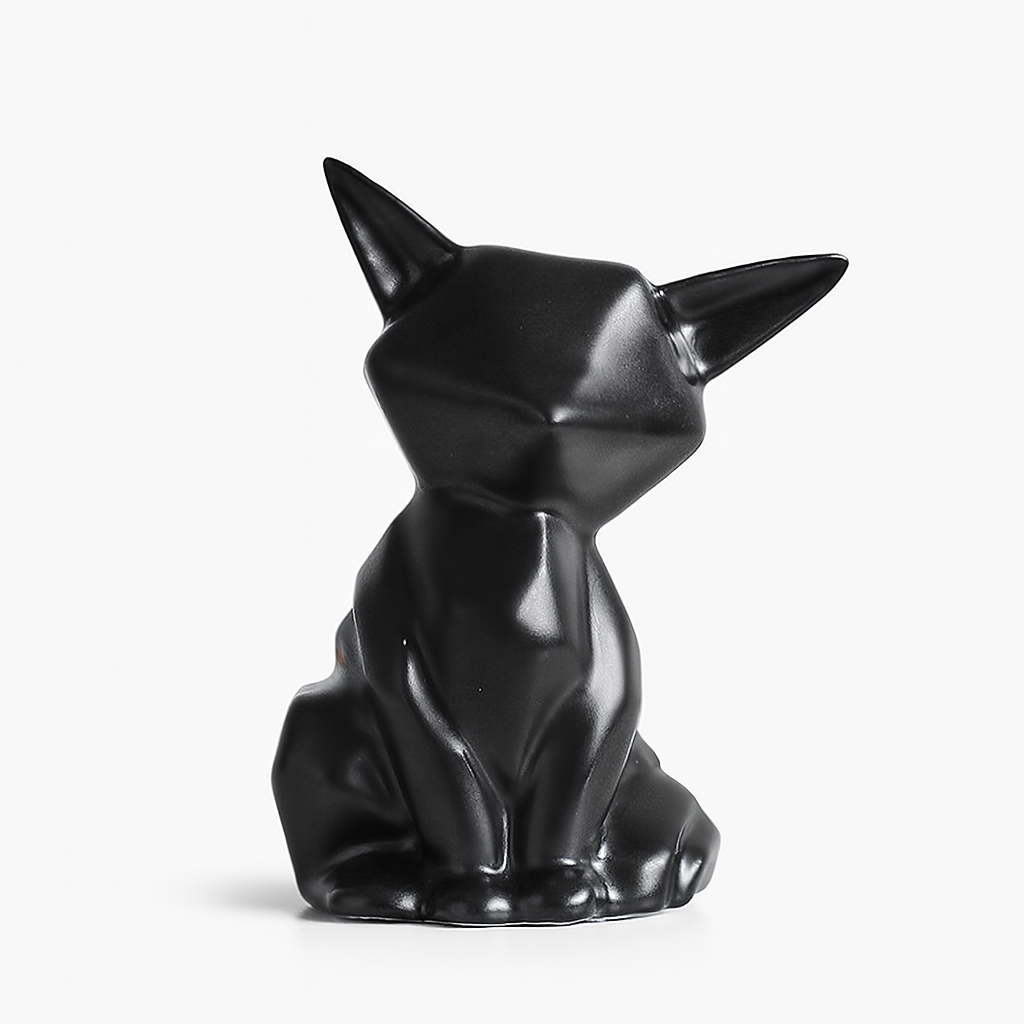 Minimalistische weiße Fuchsfiguren