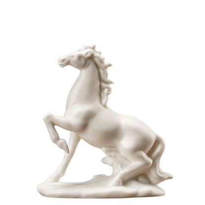 Minimalistische weiße Pferdefiguren – 8 elegante Posen