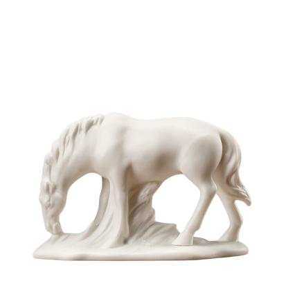 Minimalistische weiße Pferdefiguren – 8 elegante Posen
